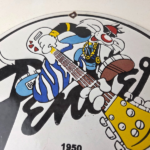 Vintage Fender Sign – Guitars Amplifiers Music Porcelain Gas Station Sign - Image 3