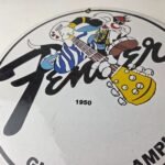 Vintage Fender Sign – Guitars Amplifiers Music Porcelain Gas Station Sign - Image 4