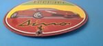 Vintage Ferrari Dino Sports Car Sign – Auto Service Dealer Gas Porcelain Sign - Image 11