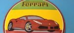 Vintage Ferrari Dino Sports Car Sign – Auto Service Dealer Gas Porcelain Sign - Image 13