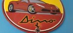 Vintage Ferrari Dino Sports Car Sign – Auto Service Dealer Gas Porcelain Sign - Image 7