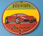 Vintage Ferrari Dino Sports Car Sign – Auto Service Dealer Gas Porcelain Sign