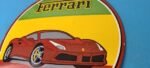 Vintage Ferrari Dino Sports Car Sign – Auto Service Dealer Gas Porcelain Sign - Image 9