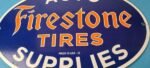 Vintage Firestone Tires Sign – Auto Supplies Gas Pump Porcelain Sign - Image 4