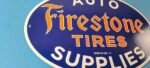 Vintage Firestone Tires Sign – Auto Supplies Gas Pump Porcelain Sign - Image 6
