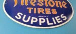 Vintage Firestone Tires Sign – Auto Supplies Gas Pump Porcelain Sign - Image 7