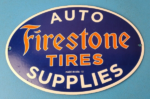 Vintage Firestone Tires Sign – Auto Supplies Gas Pump Porcelain Sign - Image 2