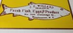 Vintage Fish Eggs Produce Sign – Willard Dealer Porcelain Advertising Sign - Image 5