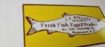 Vintage Fish Eggs Produce Sign – Willard Dealer Porcelain Advertising Sign - Image 6