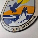 Vintage Fish Wildlife Sign – Agricultural Outdoor US Gas Pump Porcelain Sign - Image 14