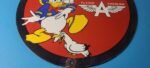 VINTAGE FLYING A GASOLINE PORCELAIN GAS OIL SERVICE DONALD DUCK PUMP PLATE SIGN - Image 12