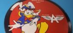 VINTAGE FLYING A GASOLINE PORCELAIN GAS OIL SERVICE DONALD DUCK PUMP PLATE SIGN - Image 6
