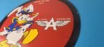 VINTAGE FLYING A GASOLINE PORCELAIN GAS OIL SERVICE DONALD DUCK PUMP PLATE SIGN - Image 9