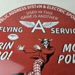 Vintage Flying A Gasoline Sign – 49ers Football Sports Porcelain Gas Pump Sign - Image 3