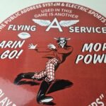 Vintage Flying A Gasoline Sign – 49ers Football Sports Porcelain Gas Pump Sign - Image 4