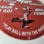 Vintage Flying A Gasoline Sign – 49ers Football Sports Porcelain Gas Pump Sign - Image 8