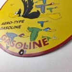 Vintage Flying A Gasoline Sign – Aviation Ducks Porcelain Gas Service Pump Sign - Image 14
