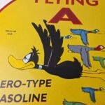 Vintage Flying A Gasoline Sign – Aviation Ducks Porcelain Gas Service Pump Sign - Image 3