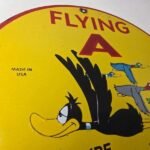 Vintage Flying A Gasoline Sign – Aviation Ducks Porcelain Gas Service Pump Sign - Image 5