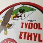 Vintage Flying A Gasoline Sign – Porcelain Aviation Service Hang Glider Sign - Image 8