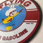Vintage Flying A Gasoline Sign – Porcelain Aviation Service Hang Glider Sign - Image 12