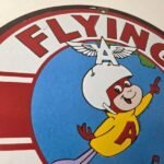 Vintage Flying A Gasoline Sign – Porcelain Aviation Service Hang Glider Sign - Image 5