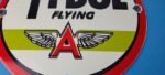 Vintage Flying A Gasoline Sign – Tydol Flying Aviation Gas Pump Porcelain Sign - Image 4