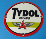 Vintage Flying A Gasoline Sign – Tydol Flying Aviation Gas Pump Porcelain Sign - Image 2