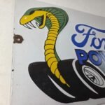 Vintage Ford Power Sign – Cobra Jet Sales Service Gas Oil Porcelain Sign - Image 6