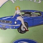 Vintage Ford Sign – Mustang Ford Automobile Service Station Gas Pump Sign - Image 3