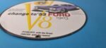 Vintage Ford Sign – Porcelain V8 Automobile Parts Service Gas Pump Sign - Image 11