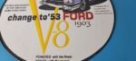 Vintage Ford Sign – Porcelain V8 Automobile Parts Service Gas Pump Sign - Image 12