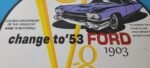 Vintage Ford Sign – Porcelain V8 Automobile Parts Service Gas Pump Sign - Image 4