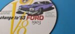 Vintage Ford Sign – Porcelain V8 Automobile Parts Service Gas Pump Sign - Image 9