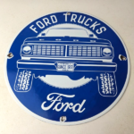 Vintage Ford Trucks Service Porcelain Sign – Gas Pump Porcelain Auto Sign - Image 15