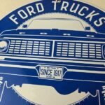 Vintage Ford Trucks Service Porcelain Sign – Gas Pump Porcelain Auto Sign - Image 3