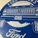 Vintage Ford Trucks Service Porcelain Sign – Gas Pump Porcelain Auto Sign - Image 4