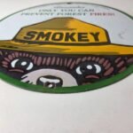Vintage Forest Service Gas Pump Sign – Smokey the Bear Porcelain Sign - Image 10