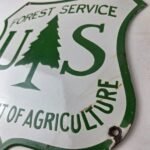 Vintage Forest Service Porcelain Sign – Agricultural National Park Gasoline Sign - Image 13