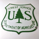 Vintage Forest Service Porcelain Sign – Agricultural National Park Gasoline Sign - Image 15