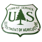 Vintage Forest Service Porcelain Sign – Agricultural National Park Gasoline Sign