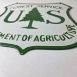 Vintage Forest Service Porcelain Sign – Agricultural National Park Gasoline Sign - Image 10