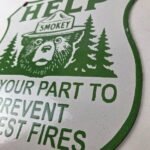 Vintage Forest Service Porcelain Sign – Help Smokey Bear Prevent Fires Ad Sign - Image 13