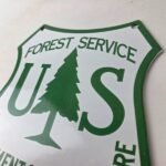 Vintage Forest Service Sign – Agricultural National Park Gasoline Porcelain Sign - Image 12