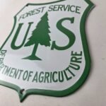 Vintage Forest Service Sign – Agricultural National Park Gasoline Porcelain Sign - Image 13