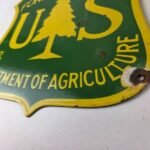 Vintage Forest Service Sign – Agricultural National Park Porcelain Gasoline Sign - Image 14