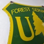 Vintage Forest Service Sign – Agricultural National Park Porcelain Gasoline Sign - Image 5