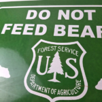 Vintage Forest Service Sign – Do Not Feed Bears Gas Pump Station Porcelain Sign - Image 3