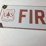 Vintage Forest Service Sign – FIRE Warning Camping Hike Plate Gas Porcelain Sign - Image 3