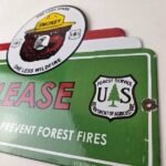 Vintage Forest Service Sign – Smokey Bear Please Prevent Gas Porcelain Sign - Image 13